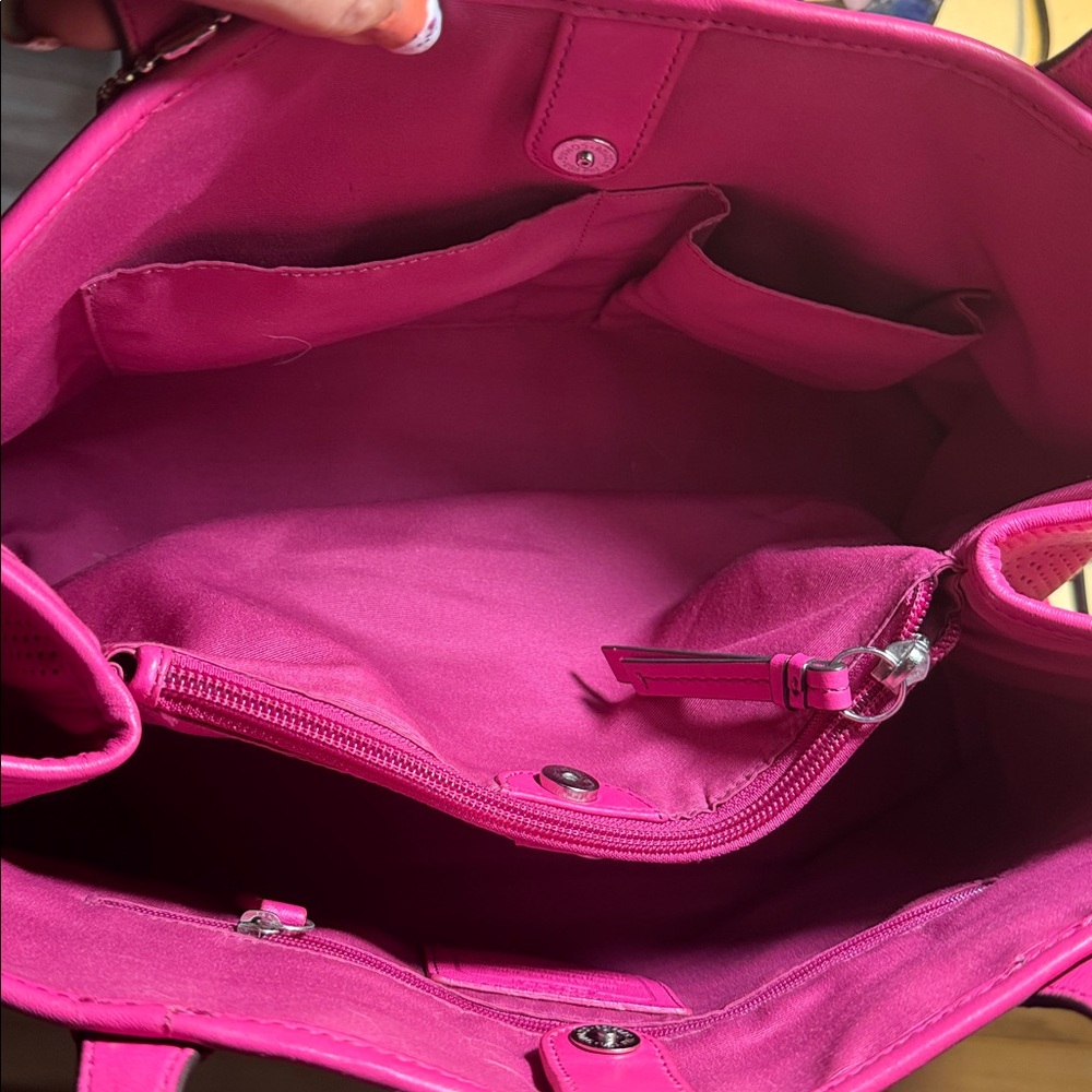 Coach 2013 perforated leather watermelon tote bag - Picture 11 of 12